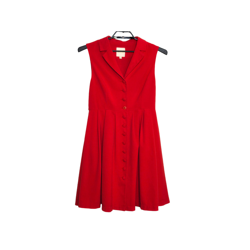 ModCloth Red Sleeveless Midi Dress